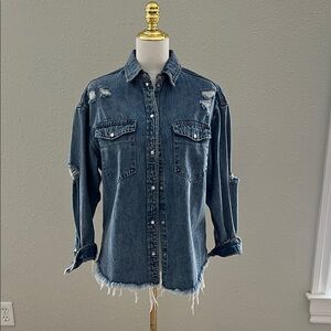 Bluivy Light Blue Denim Top